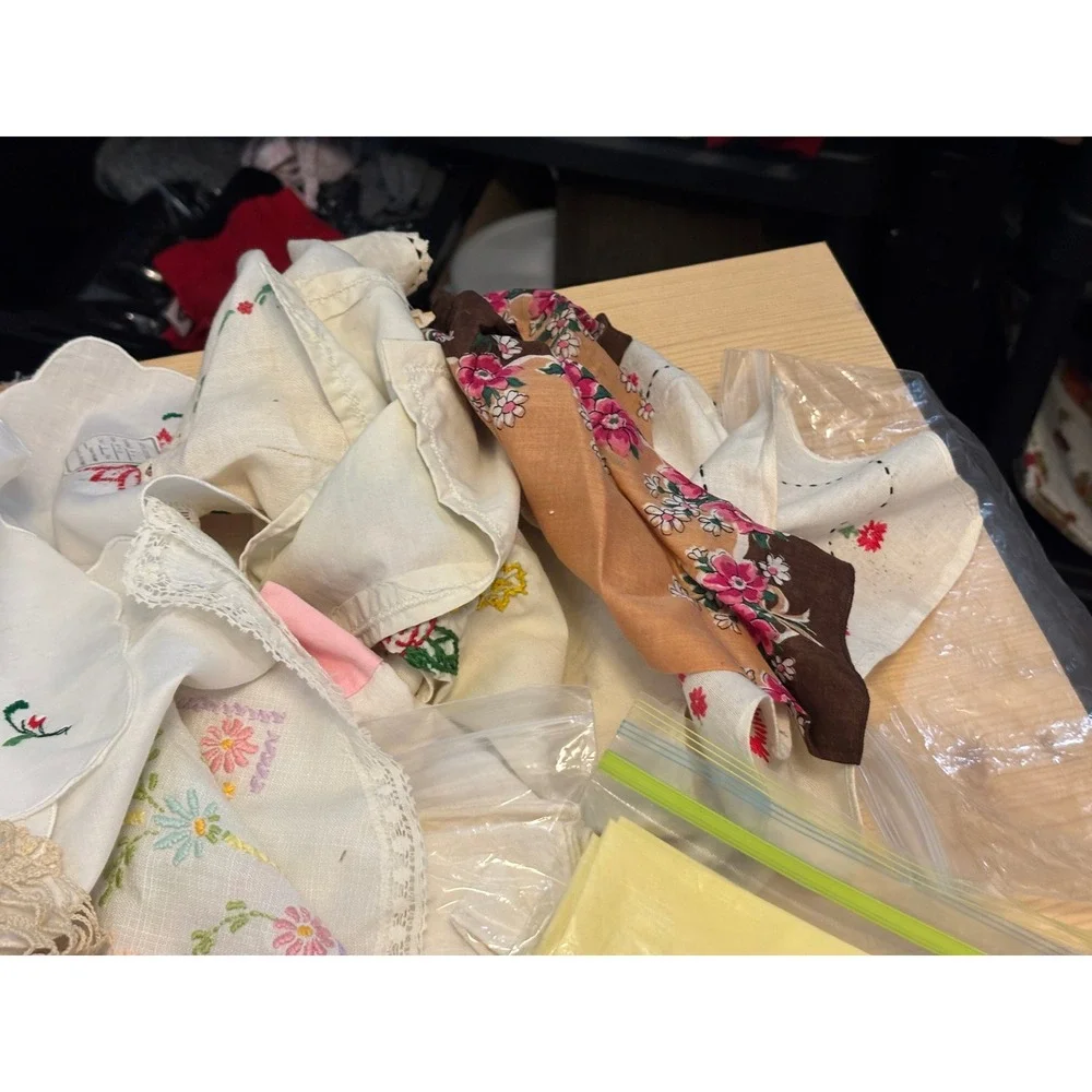 Vintage Linens lace and chrochet.